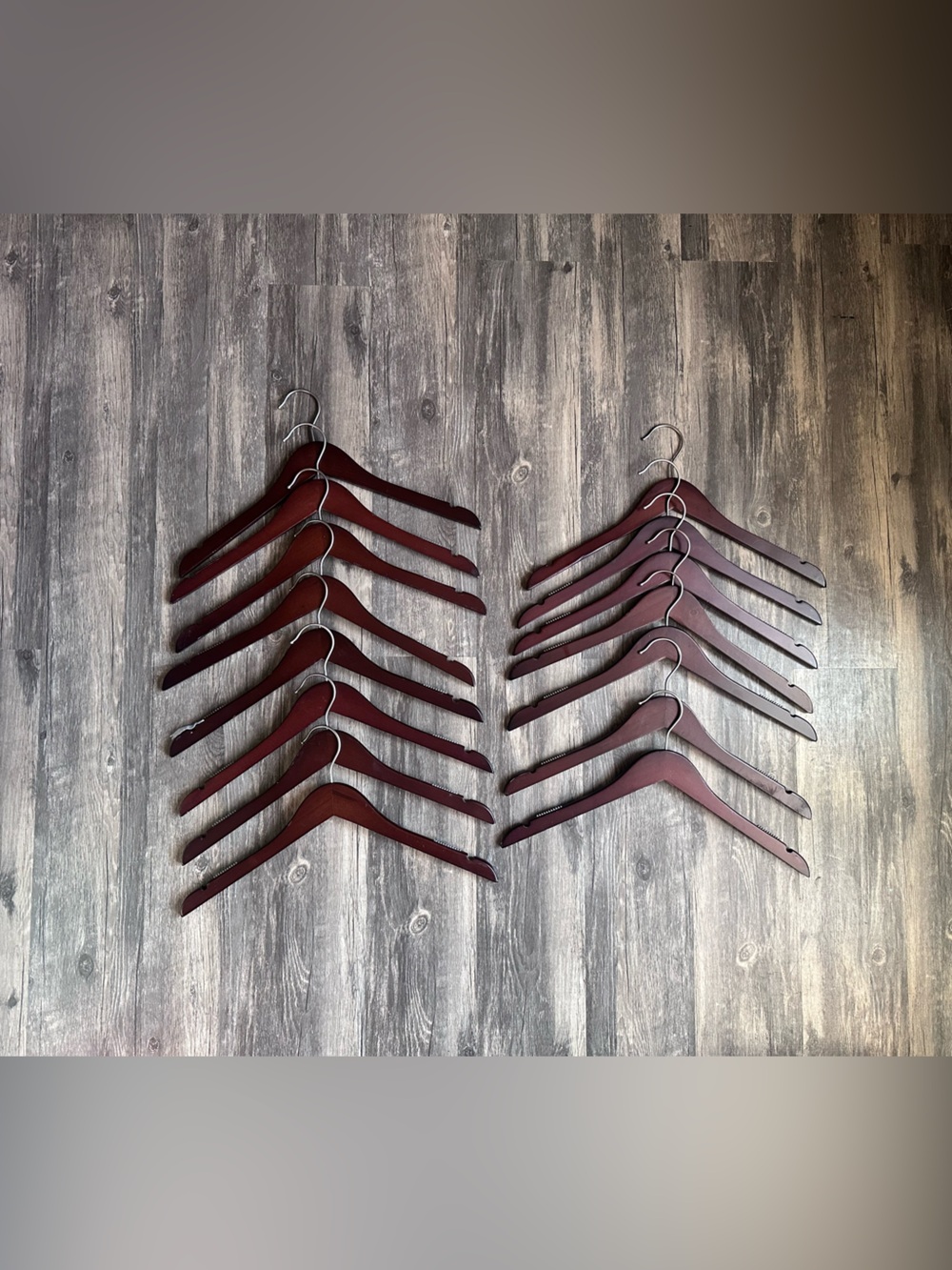 Wooden Shirt Hangers - Set of 15
